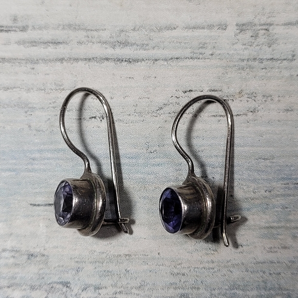 Sajen 925 Amethyst Earrings - Picture 4 of 9